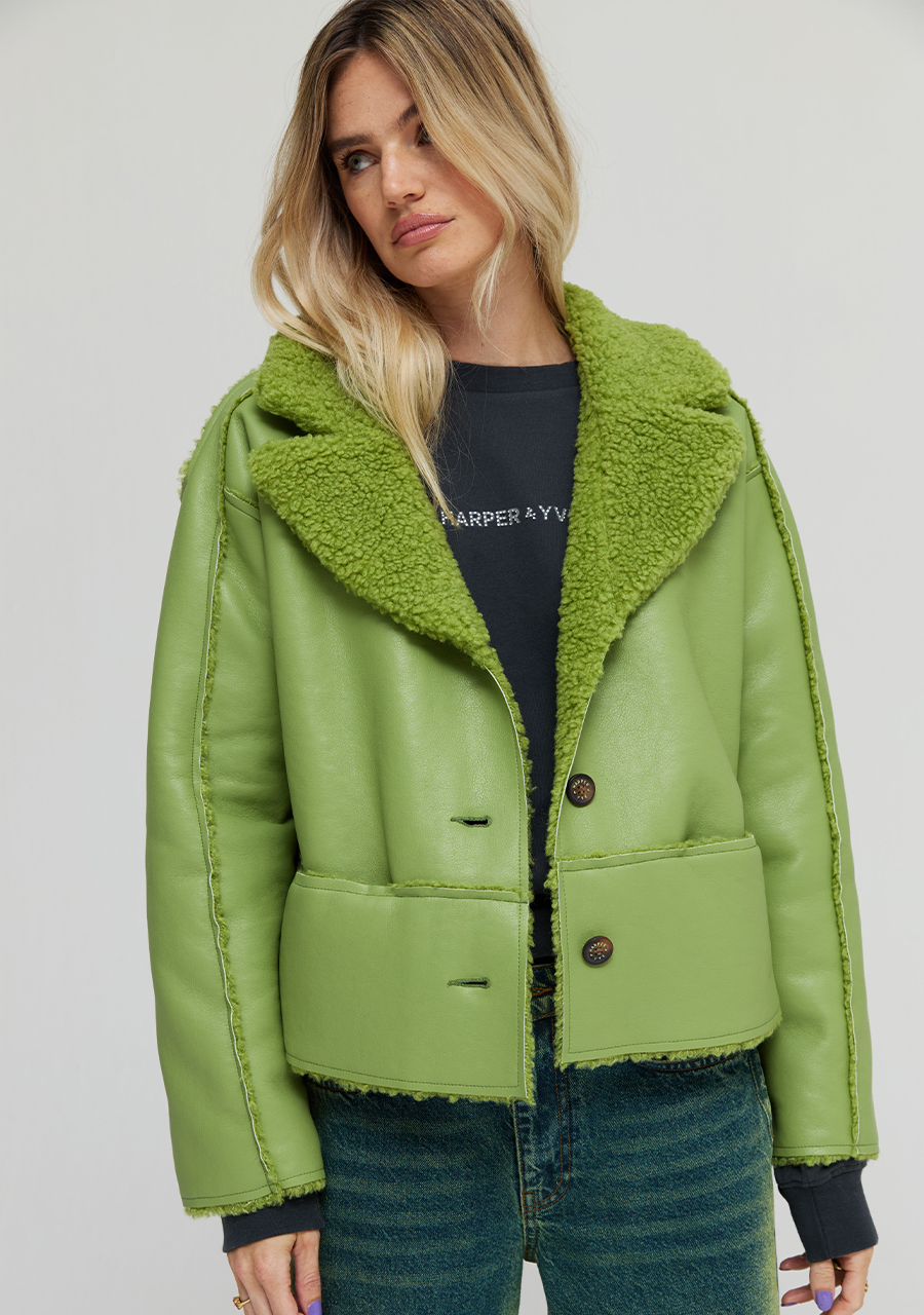 Harper & Yve Jacket Lammy AW24N202 Groen