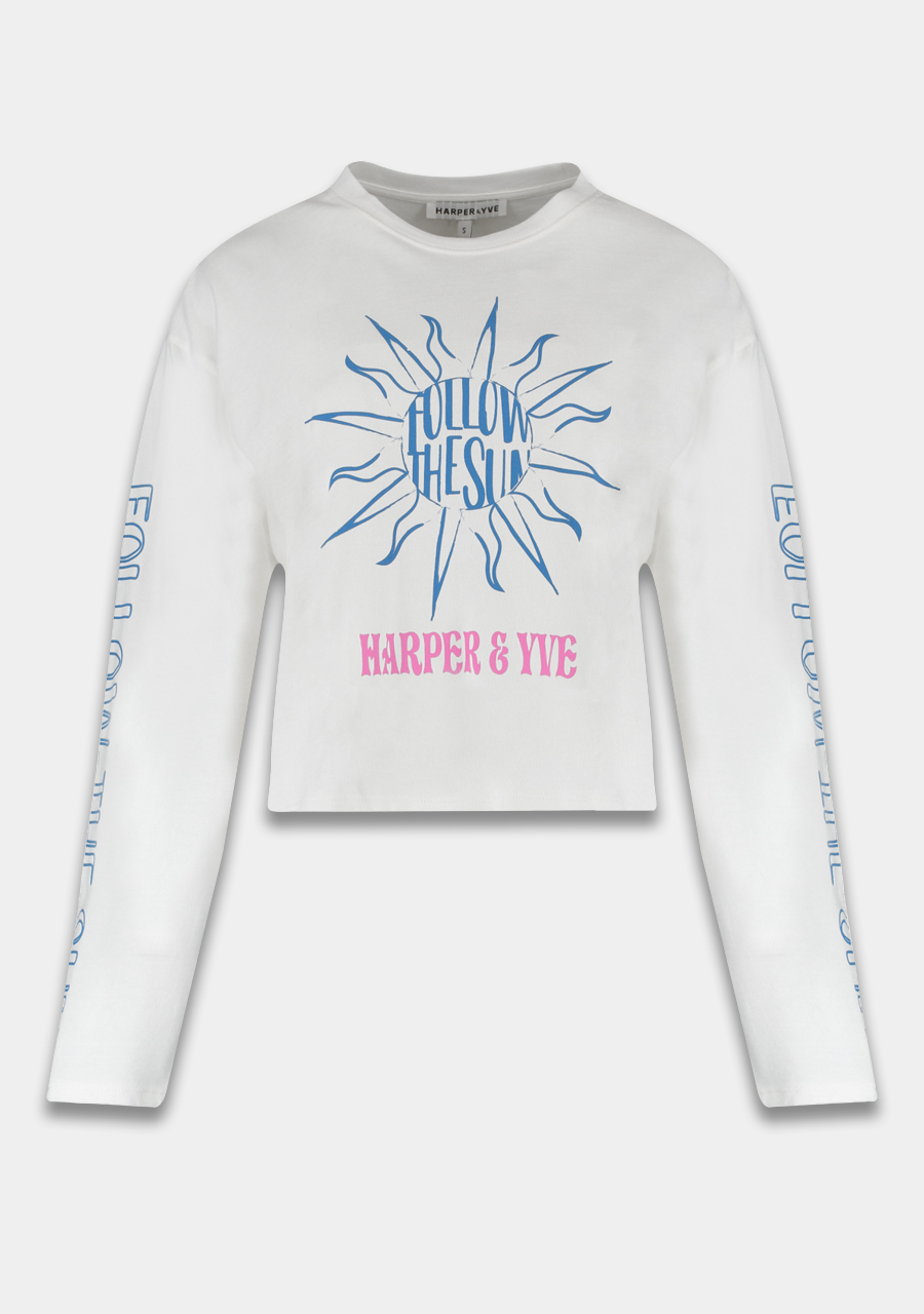 Harper & Yve T-shirt Followthesun  SS24D500 Ecru