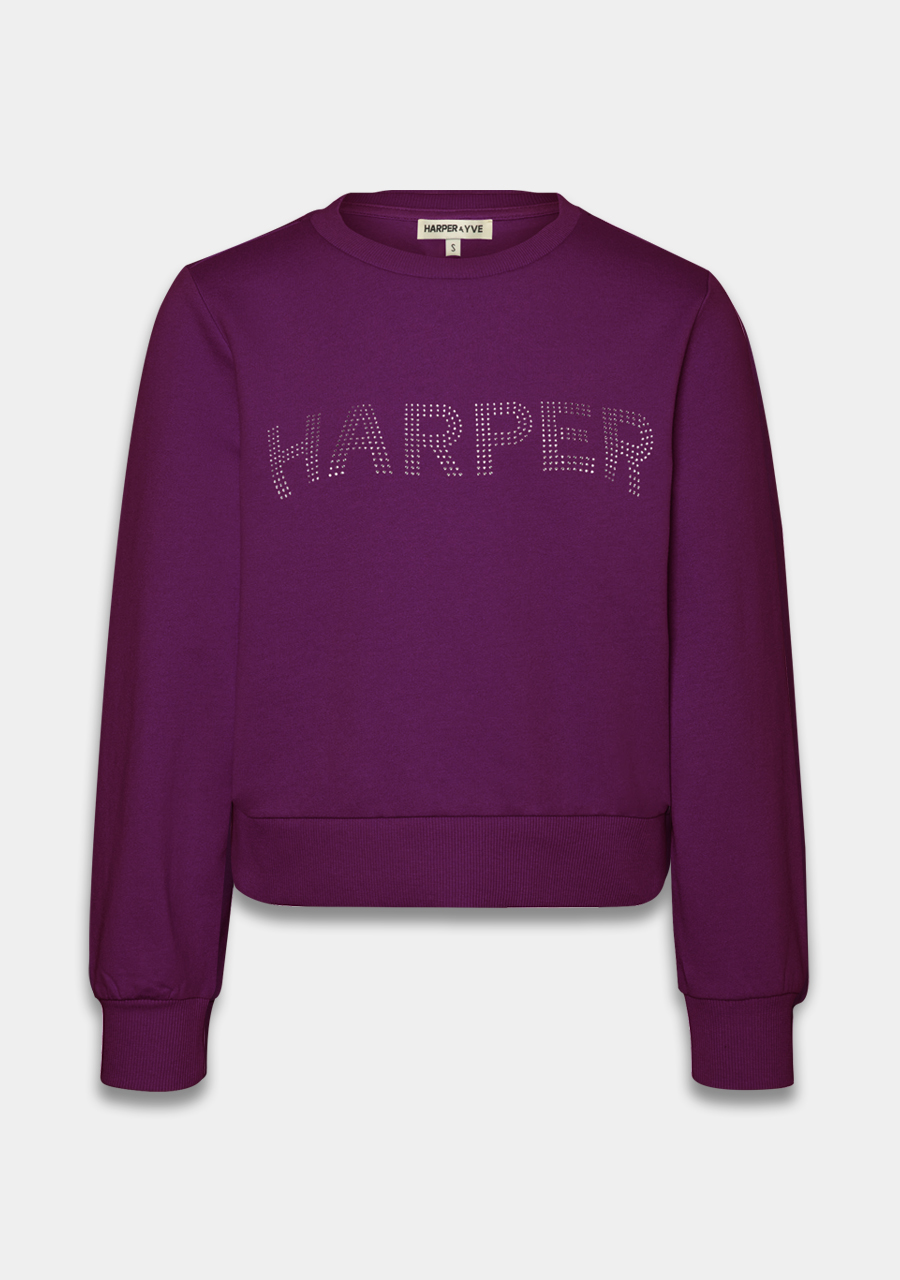 Harper & Yve Sweater Rhinestone AW24Y502 Paars