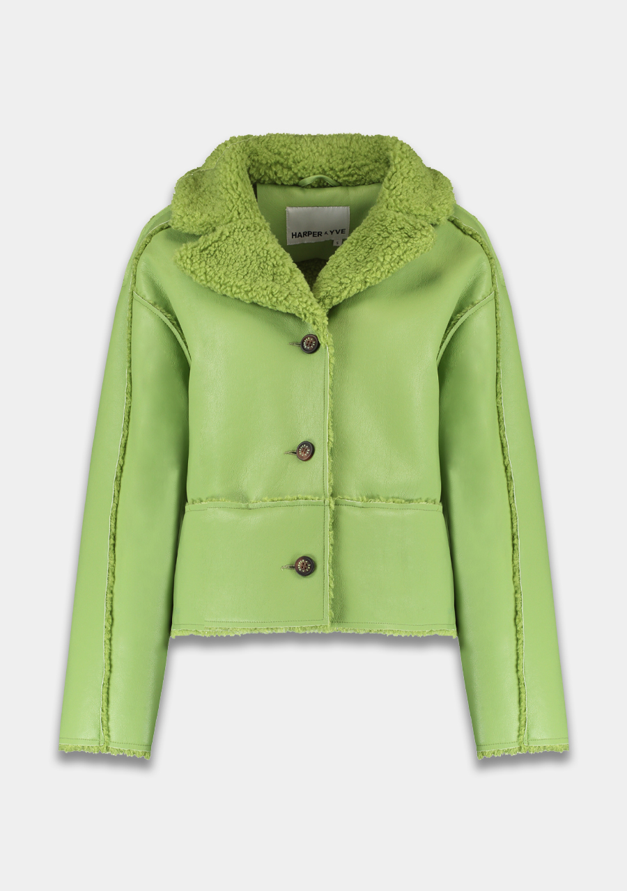 Harper & Yve Jacket Lammy AW24N202 Groen