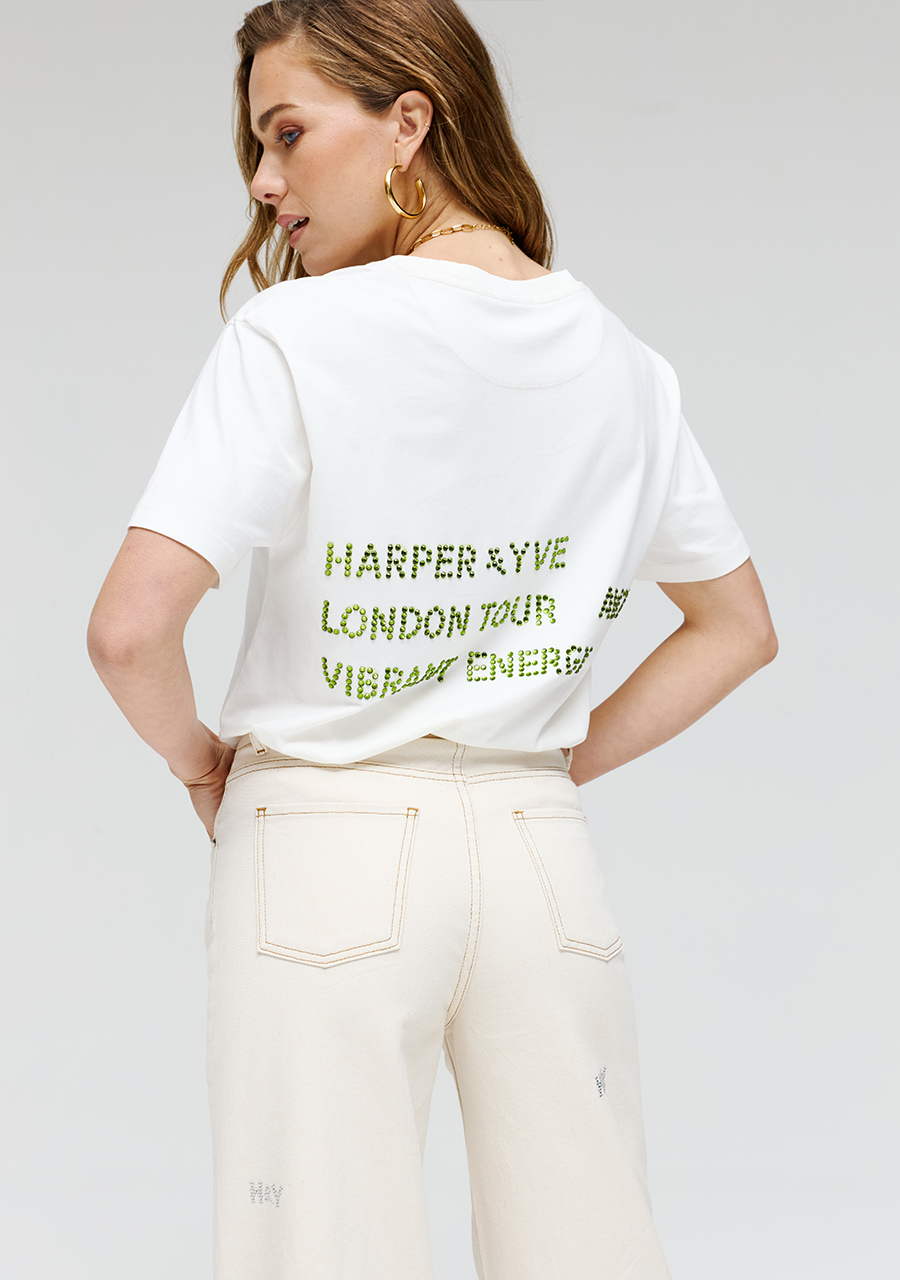 Harper & Yve T-shirt Vibrant Energy AW24Y300 Wolwit-ecru
