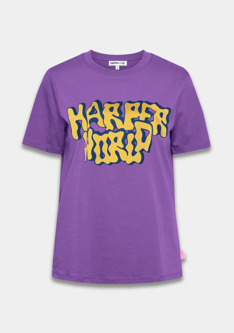 Harper & Yve T-shirt Harperworld AW24Y303 Paars