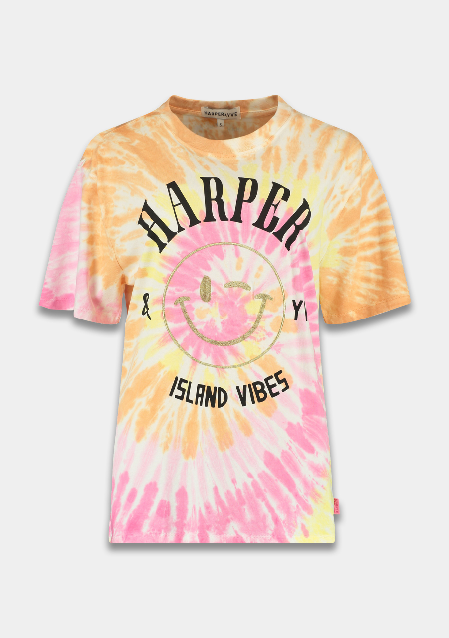 Harper & Yve T-shirt Swirl HS24D315 Oranje