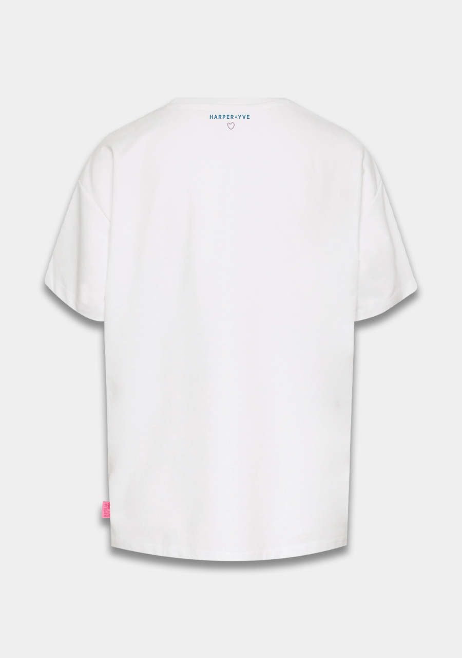 Harper & Yve T-shirt Shell HS24D317 Wolwit-ecru